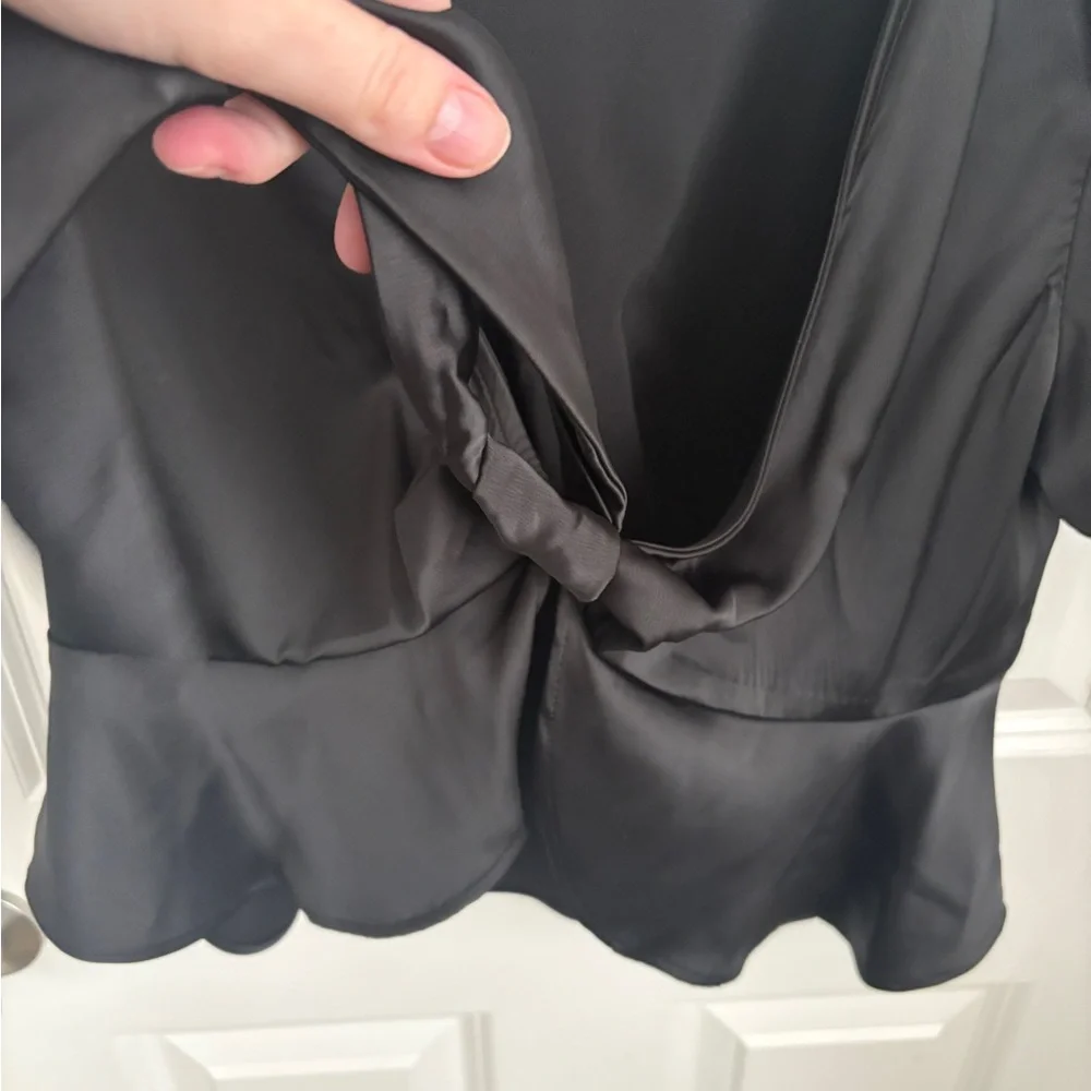 Wild Fable Black Tie Top - Picture 6 of 7